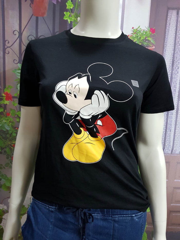 Áo thun Topten màu đen in hình Mickey size 105