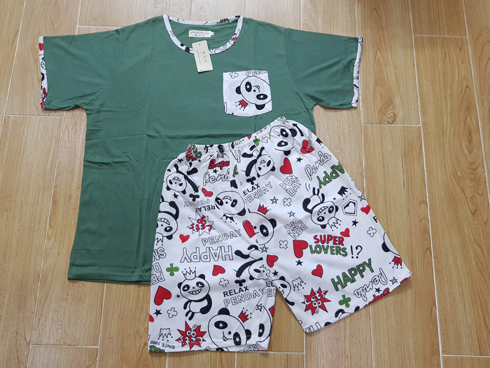 Đồ bộ short in hình gấu HAPPY size 2XL