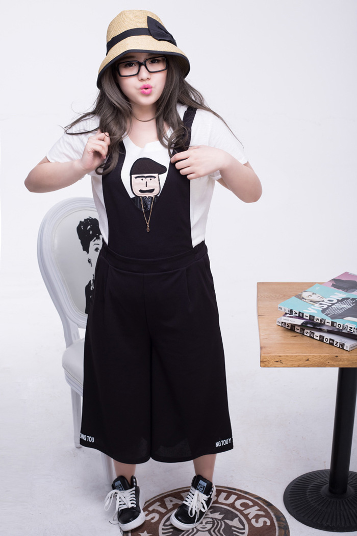 Quần yến thun lỡ màu đen ống rộng size XL